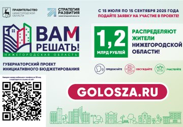 В Нижегородской области стартовал прием заявок для участия в губернаторском проекте «ВАМ РЕШАТЬ!»