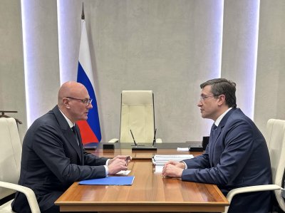 Дмитрий Чернышенко провел рабочую встречу с губернатором Нижегородской области Глебом Никитиным