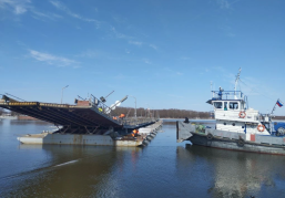 Движение транспорта и пешеходов закрыто по наплавному мосту на автодороге Павлово – Тумботино – Гороховец