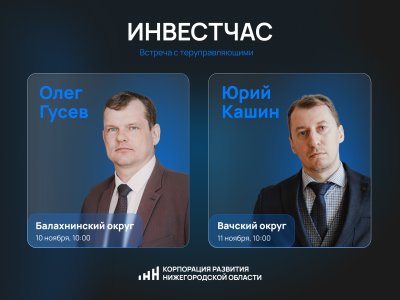  Инвестиционные часы для предпринимателей пройдут в Балахнинском и Вачском округах в ноябре