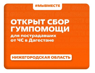 Нижегородцы могут присоединиться к гуманитарной акции в помощь пострадавшему от наводнения Дагестану