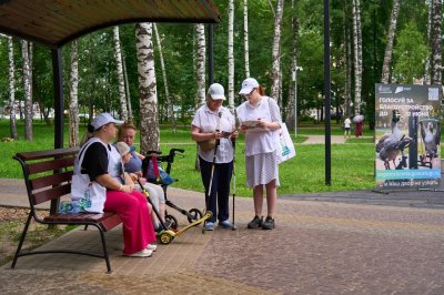 До 12 июня в парке Пушкина волонтеры помогают нижегородцам проголосовать за благоустройство территорий по нацпроекту