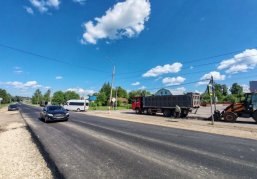 Обновление дорожного покрытия и остановочных площадок началось на трассе Р-158 в Лукоянове по нацпроекту «Инфраструктура для жизни» Обновление дорожного покрытия и остановочных площадок началось на трассе Р-158 в Лукоянове по нацпроекту «Инфраструктура для жизни»