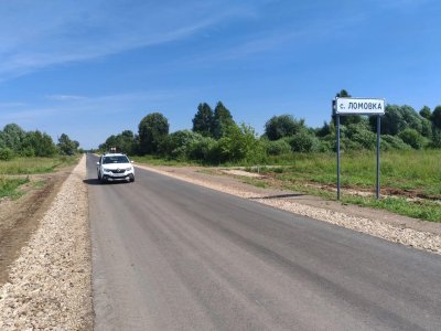 В Арзамасском округе завершен ремонт дороги к селу Ломовка по нацпроекту «Инфраструктура для жизни»