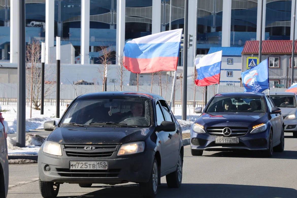 В Нижнем Новгороде прошел автомотопробег в честь воссоединения Крыма с  Россией | Официальный сайт Правительства Нижегородской области