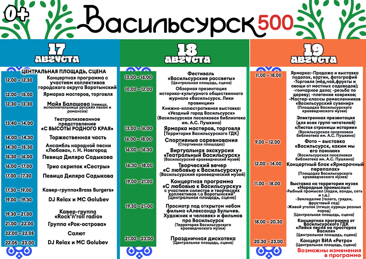 К празднованию 500-летия Васильсурска подготовлена большая культурная  программа | Официальный сайт Правительства Нижегородской области